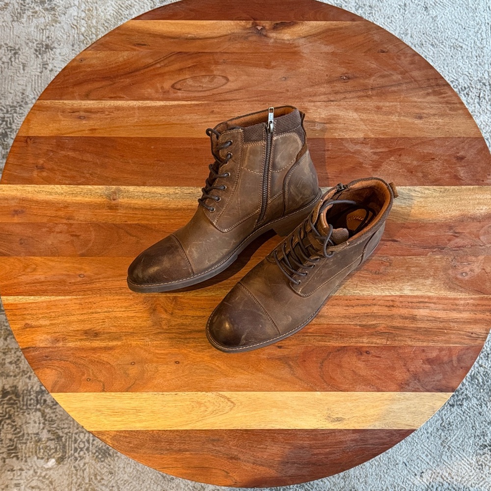 Florsheim Men's Brown Leather Boots Size 10